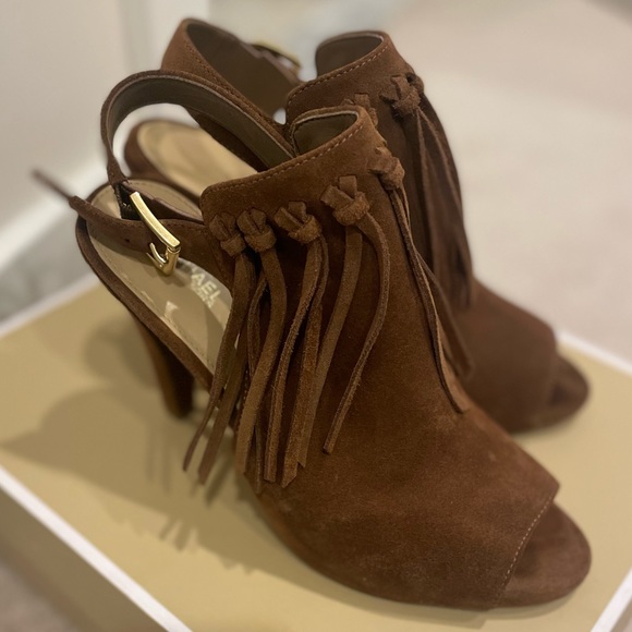 Michael Kors open toe slingback booties, size 8 - Picture 2 of 6